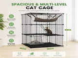CARLA HOME Large Cat Cage Diy Enclosure, 3 Tier Pet Playpen Cat Kennel V178-36585