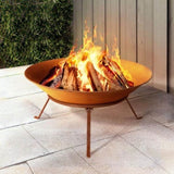 Grillz 70cm Fire Pit Rustic Iron Bowl Outdoor FPIT-YH-STEL-BOWL-70