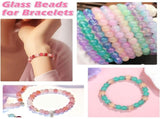 2800 6mm Glass Beads for Bracelets, 56 Colors Crystal Beads for Jewelry Making, Bracelet Making and V1366-AZ2-W-19383