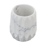 Makeup Brush Holder Durable Glossy Resin Large Capacity Modern Design Marble Vein Makeup Brush V1294-YM0523-3117220048711