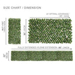 Jasmine Artificial Hedge Extendable Trellis / Screen 2 Meter By 1 Meter UV Resistant V77-10786514