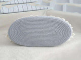 Handmade Woven Cotton Rope Storage Basket, Divided Compartments & Portable Handle, Large Capacity V1232-CWL-BZ-002