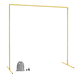 Golden Square Arch Adjustable 1M-2M Flower Rack Backdrop Stand Balloon Arch Stand for V985-WEDDINGARCHSQUARE