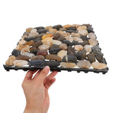 Lightweight PVC Garden Stepping Stone Mat for Natural Look Walkway Path Outdoor Yard Decor V1192-AZ-W-28379