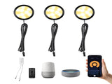 3 Pack Smart Under Cabinet Lights Hardwired,Dimmable LED Light for Kitchen Under Cabinet with Alexa V1171-CC-HW3WW-B-WIFI