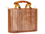 Fashion Handwoven Bamboo Handbag Summer Beach Bags Tote for Holiday Travel Shopping V1294-YM0901-3117200087711