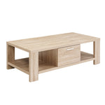 Artiss Coffee Table 1 Drawer Oak Maxi FURNI-N-MAXI-COF01-WD