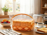 100 Pack Clear Plastic Bread Bags with Handle, 12.5 x 10.4 Inch Large Zipper Toast Bag, Portable V1259-DP01-A-950