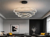 BAMDECOR A212/3 Modern Wavy Art Aluminum Light Fixture for Living Room Bedroom Indoor Decor V255-BAM-A212/3-GOLD