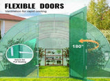 Walk-in Tunnel Greenhouse, 19.4x9.7x7.4 ft Hoop House Greenhouse Tunnel, Plant Hot House with V952-SDXWS20X10X7C44VZV0