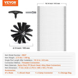 VEVOR 15.24M Dryer Vent Cleaner Kit, 37 Pieces Duct Cleaning Reinforced Nylon Dryer Vent V952-GDQJS50YC2PC72NYBV0