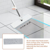 Microfiber Flat Mop with 2 Reusable Pads, 50 Inch Adjustable Self Wringing V1366-AZ2-W-21009