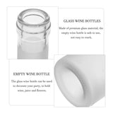 Decorative Empty Wine Bottle Glass Set, 2-Piece Stylish Home Decor for Kitchen, Living Room, Bar V1369-AZ3-W-16293