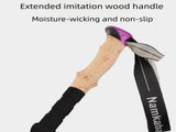 Purple Folding Hiking Poles Pair - Lightweight Aluminum Trekking Poles - Adjustable 110-125cm V888-ELOSUNG56521