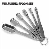 13-piece Measuring Cups and Spoons Set,18/8 Stainless Steel Heavy Duty Ergonomic Handle with Ring V1192-AZ-W-31890