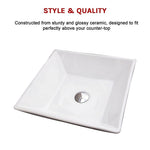 Bathroom Ceramic Rectangular Above Countertop Basin for Vanity V63-784965