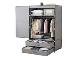 Artiss Large Portable Clothes Closet Wardrobe with Magnetic Door Grey DIY-WR01-160-GY