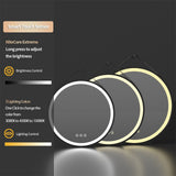 Round 700mm LED Bathroom Mirror with Leather Strap - Anti-Fog Dimmable Backlit Vanity Mirror - Wall V767-XMR-Y18-967-AU