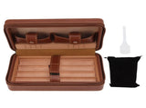Cigar Humidor Case Brown Portable Cedarwood Lining Humidifier Cigar Box With Storage Bag for V1294-YM3117220230211-0421