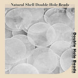 240Pcs 2 Inch Round Capiz Shells with 2 Holes Round Natural Shell White Shells for Wind Chimes V1366-AZ2-W-14633