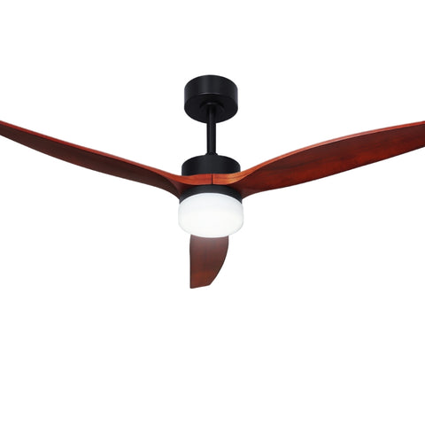 Devanti 52'' Ceiling Fan AC Motor 3 Blades w/Light - Dark Wood CF-B-52-C142-DW