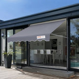 VEVOR Manual Retractable Awning, 78" Outdoor Retractable Awning Sunshade Shelter, Adjustable V952-SSSZYPHSLZS7QYB12V0