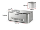 Devanti 2L 2-in-1 Ice Cream & Yogurt Maker Machine No Pre-Freezing Homemade Gelato Sorbet ICM-SFS03-SL