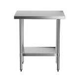 Cefito Stainless Steel Kitchen Bench Work Table 610 x760MM 430 SSKB-430S-30-24