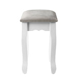 Artiss Dressing Table Stool Velvet Grey DRESS-D-STOOL-GY