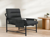 Levede Metal Framed Lounge Chair Linen in Dark Grey CH1150-DG