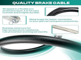 2PCS Club Car Precedent Brake Cable Stainless Steel Core Driver & Passenger Side 2004 G&E Golf Cart V1259-DP01-A-5424