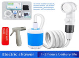 2-in-1 Portable Electric Outdoor Shower and Car Wash Kit Handheld Rechargeable Water Pump Set for V888-ELOSUNG44638
