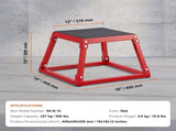 Plyometric Jump Box, 12 Inch Plyo Box, Steel Plyometric Platform and Jumping Agility Box, Anti-Slip V952-TXTD12YCGTHSLFMPHV0