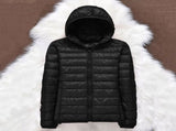 women's packable down jacket lightweight puffer jacket hooded winter coat hot pink xl V1192-AZ-W-33057