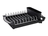 Expandable Dish Rack Stainless Steel Drying Drainer with Drainboard Removable Cutlery Holder for V1294-YM0901-3118250075111