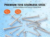 20 Pack Invisible Cable Railing kit, T316 Stainless Steel 3.2mm Invisible Receiver and Swage Stud V952-YXZJQYS20J185WDTQV0