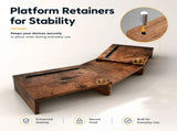 CARLA HOME Dual Monitor Stand Riser, Adjustable Length and Angle, Brown V178-36577