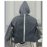 Waterproof Wheelchair Rain Poncho with Thermal Lining, Polyester Mobility Scooter Cover for Elderly V1189-LC-HW-00248