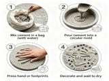 Diy Stepping Stone Kit for Kids - Personalized Handprint, Footprint & Pet Paw Keepsake Maker V1370-AZ4-15684