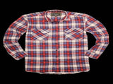 Mens Flannelette Long Sleeve Shirt 100% Cotton Check Authentic Flannel - Full Placket V563-FS-FP21-49-S