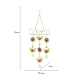 Hanging 'Garden' Sign w Butterflies Bells 95cm V637-24857GDN