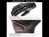 Motorcycle Gloves Leather Retro Motorcycle Gloves Men Touch Screen Motocross Gloves Full Finger V1366-AZ2-W-03338