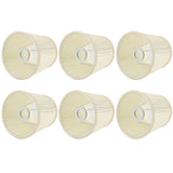 6Pcs Fabric Cloth Lampshade Lamp Cover Replacement for E14 Chandelier Wall Lamps Beige V1294-YM0901-3119200096411