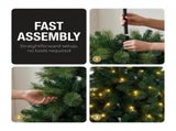 Christabelle 7.5ft 2.3m Dorset Pine Green Pre-Lit Artificial Christmas Tree, 220 Multi-Function 112_WFLD75
