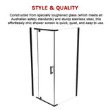 Shower Screen 1000x800x1900mm Framed Safety Glass Pivot Door By Della Francesca V63-829191