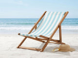Sky Blue Beach Chair Fabric Replacement for Outdoor Folding Recliner Patio Lawn Use V1370-AZ4-17302