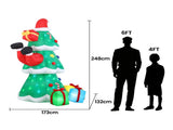 Jingle Jollys Christmas Inflatable Santa Tree 2.5M Height Flashing Light Decorations Illuminated XMAS-INF-TREE-8FT