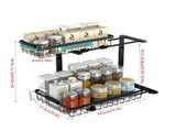 Under Sink Organizer and Storage Rack 1 Pack Height Adjustable Pull Cabinet Organizer with Slide V1294-YM0901-H48551B