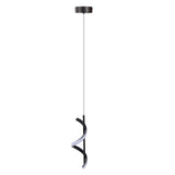 Spiral LED Pendant Light Black Glareless Bright Eyes Protection LED Hanging Lamp for Living Room V1294-YM0706-3119230118611