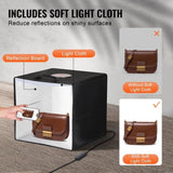Photo Studio Light Box 3000-5600K 6 Double-Sided Color Backdrops, 31.5 x 31 x 31 cm V952-SYDXNJBH12IN5FUDGV9